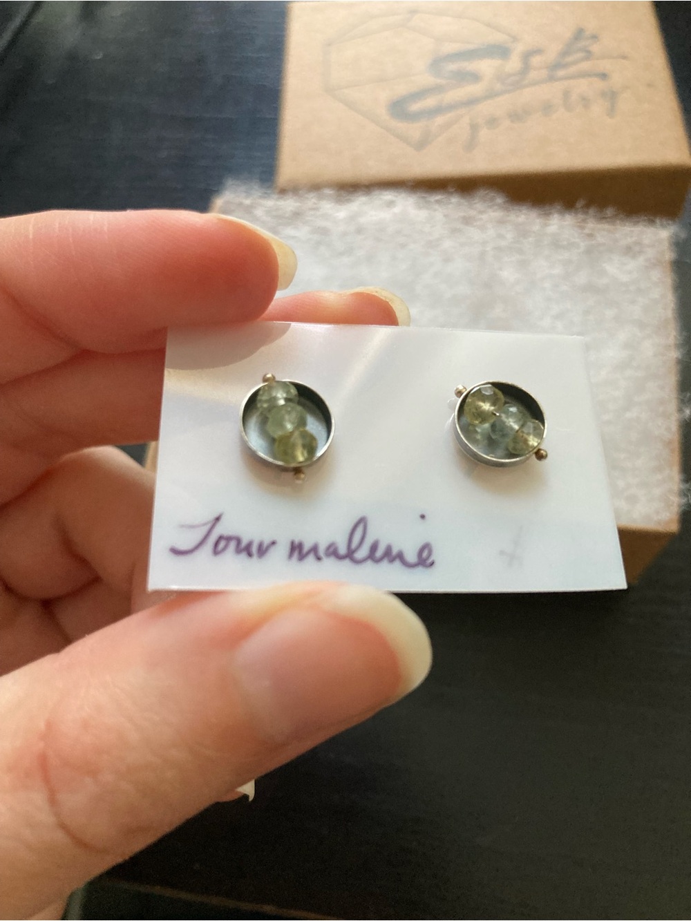 ESB Jewelry | Handmade Beaded “Abacus” Stud Earrings - Picture 3 of 8